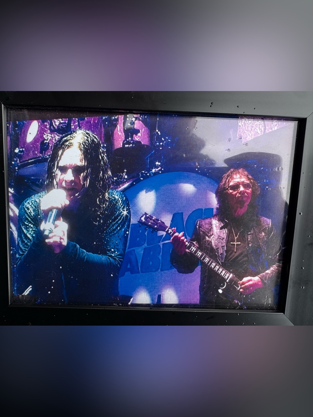 Original Black Sabbath 2016 Front Row Photo | Ozzy Osbourne & Tony Iommi | Frame
